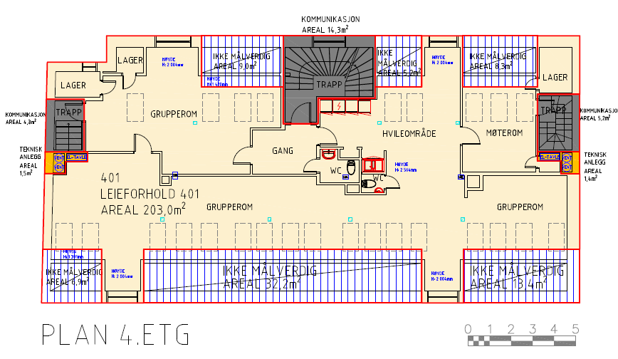 Kontor 4. etg – 261 m²