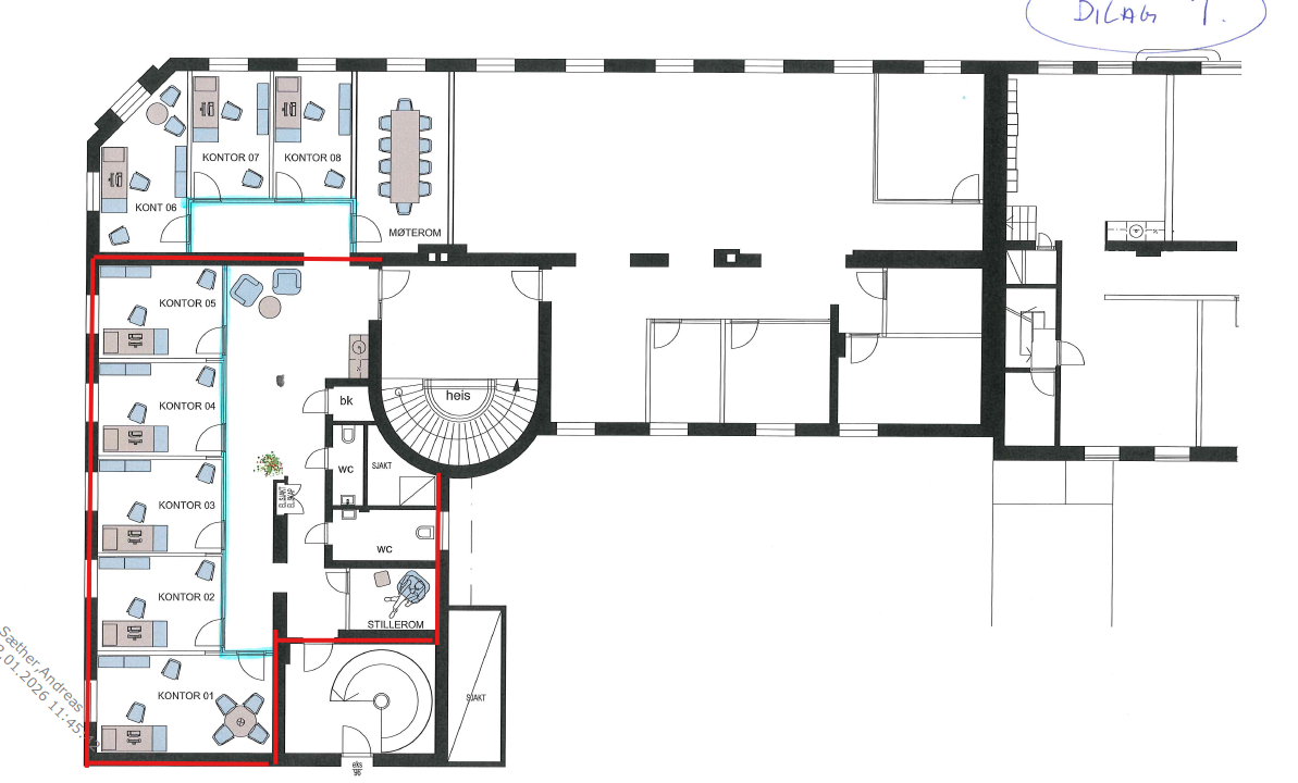 Kontor 3. etg – 177 m²